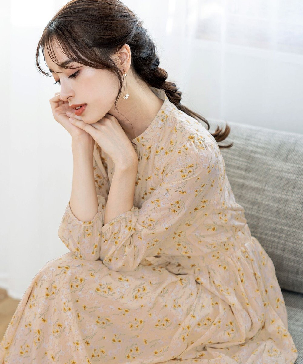 Tiaclasse 【洗える】花柄フレアワンピース 