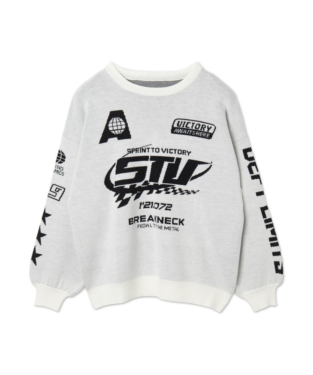 WEGO スポーツグラフィックジャガードニット 