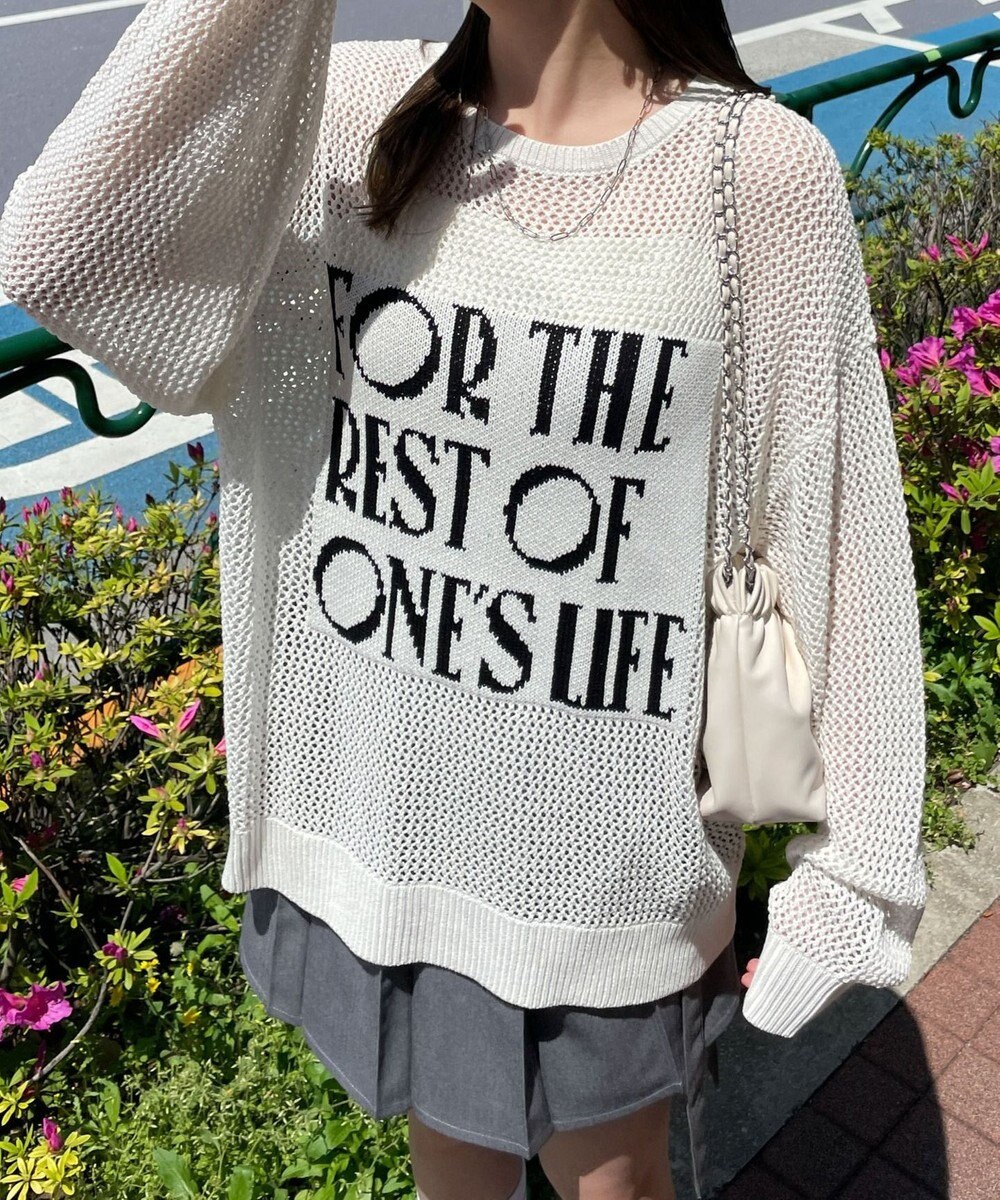 WEGO ジャガードメッシュニットビッグプルオーバー 