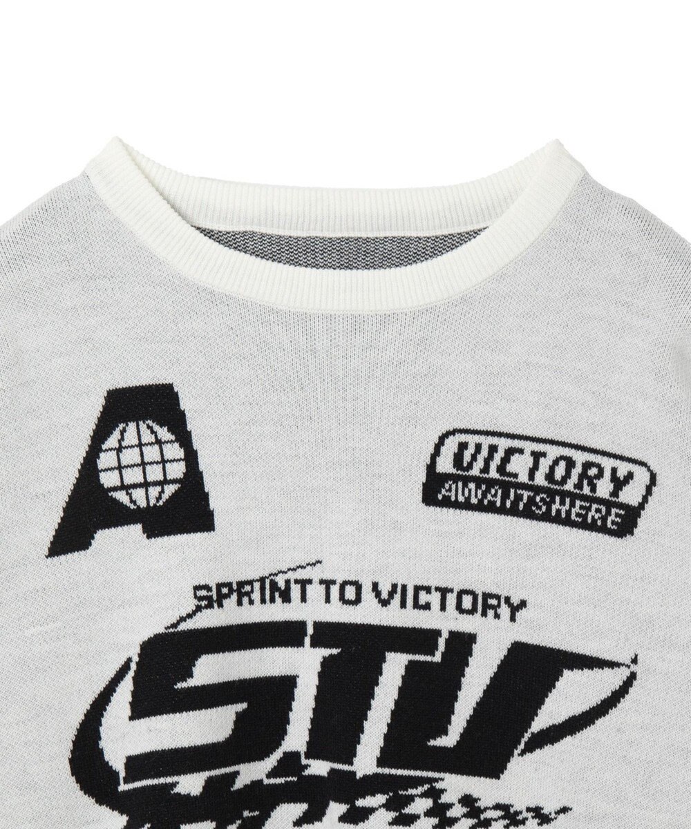 WEGO スポーツグラフィックジャガードニット 