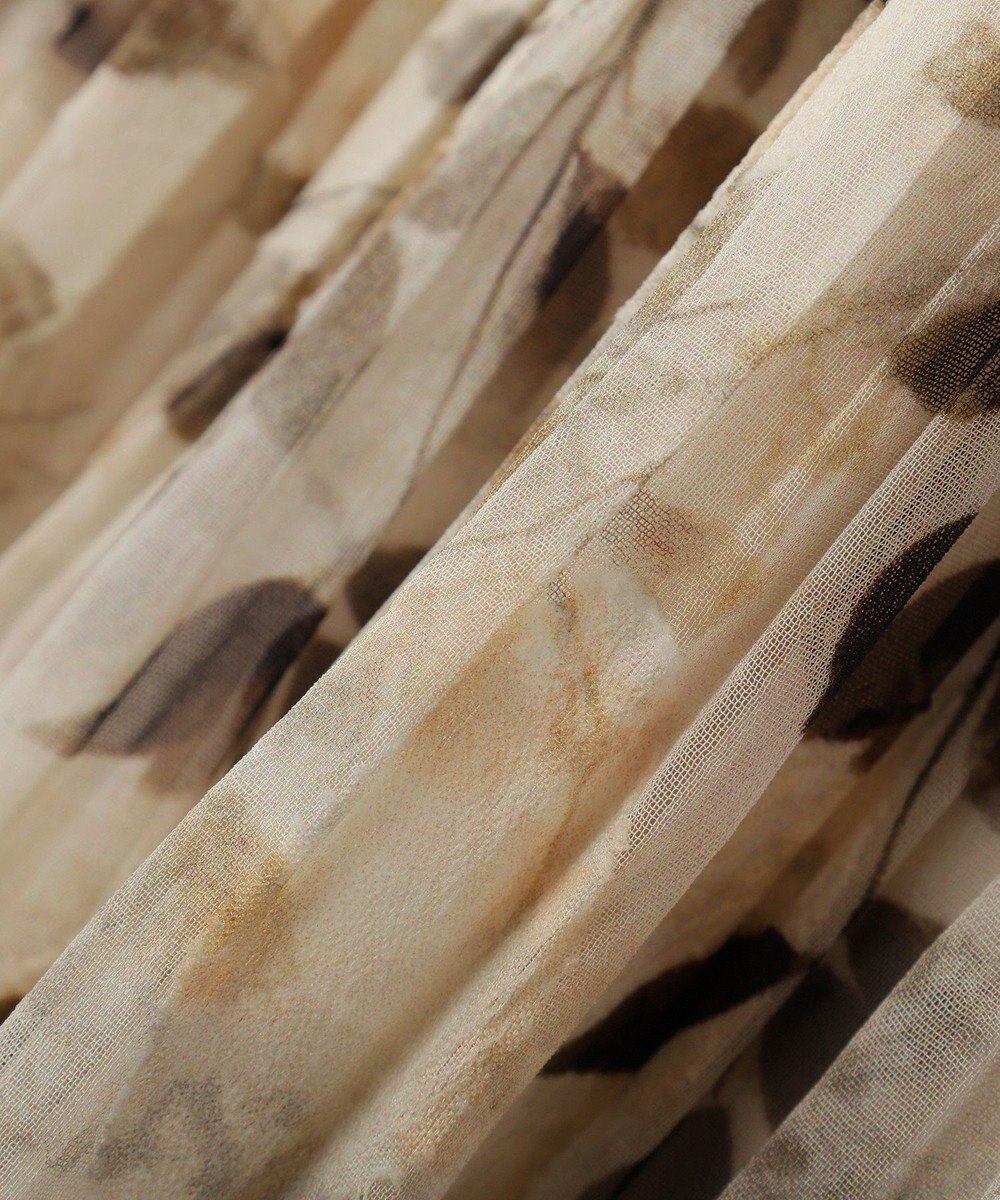 YECCA VECCA ぼかし柄プリーツワンピース 