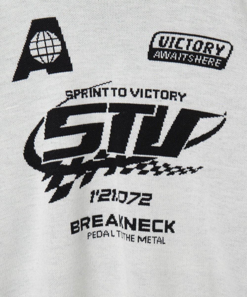 WEGO スポーツグラフィックジャガードニット 