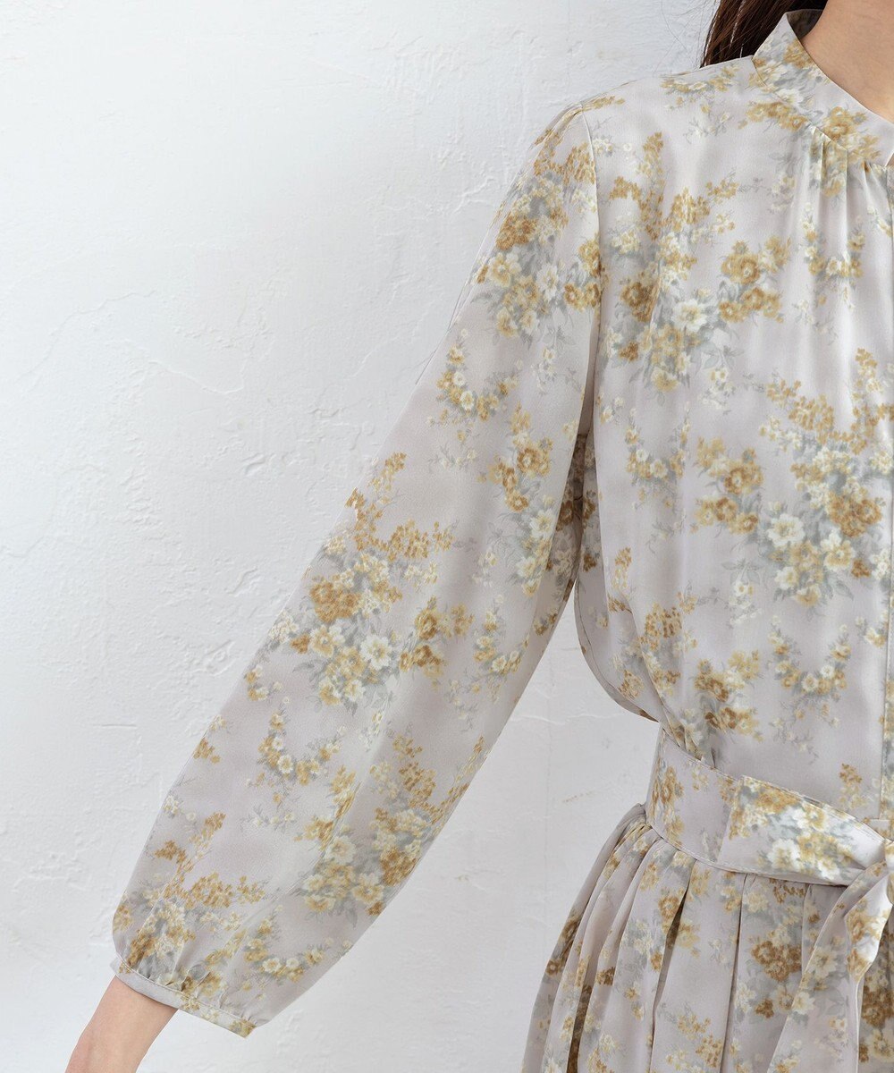 Tiaclasse 【洗える】花柄フレアワンピース 