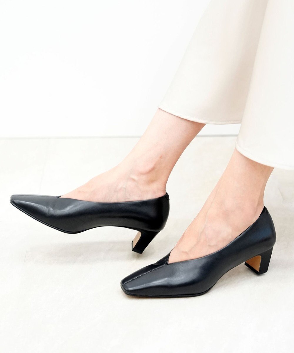 APOM イタリアンカーフ スクエアトゥパンプス 45 