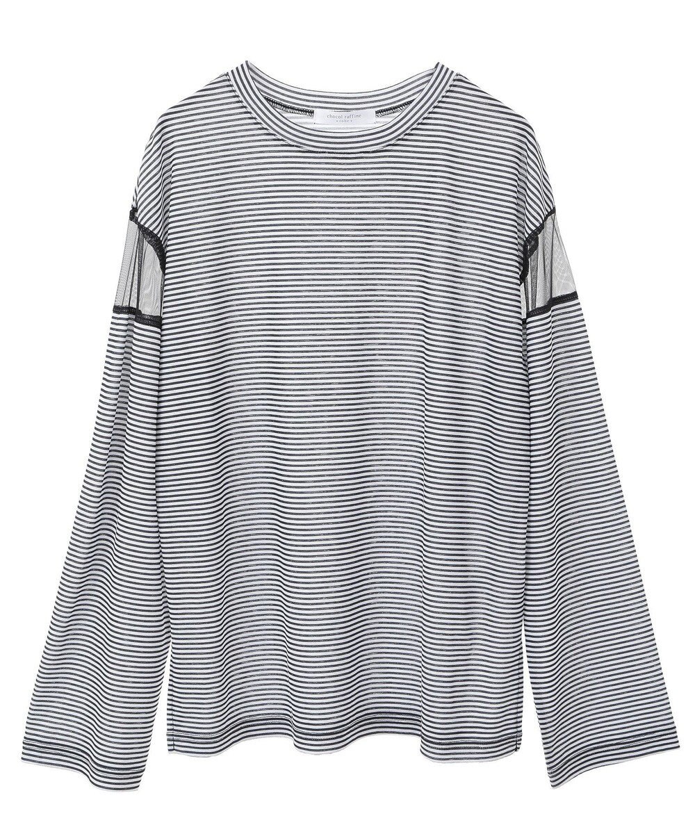 Green Parks シアー切替長袖プルオーバー 