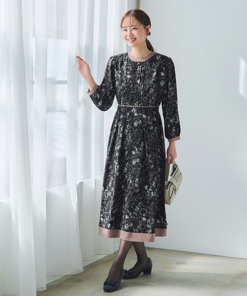 Tiaclasse L 【洗える】トワルドジュイ配色ワンピース 