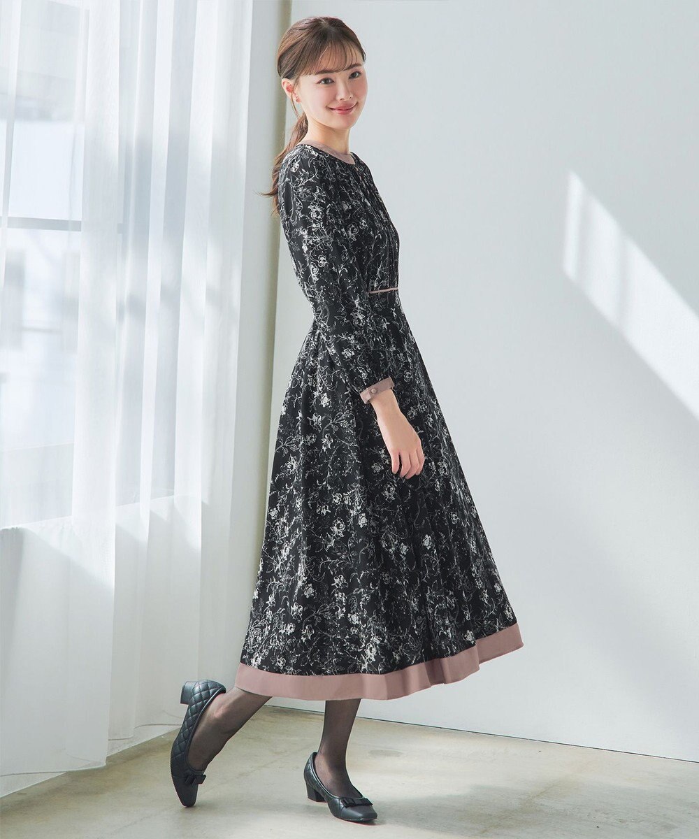 Tiaclasse L 【洗える】トワルドジュイ配色ワンピース 