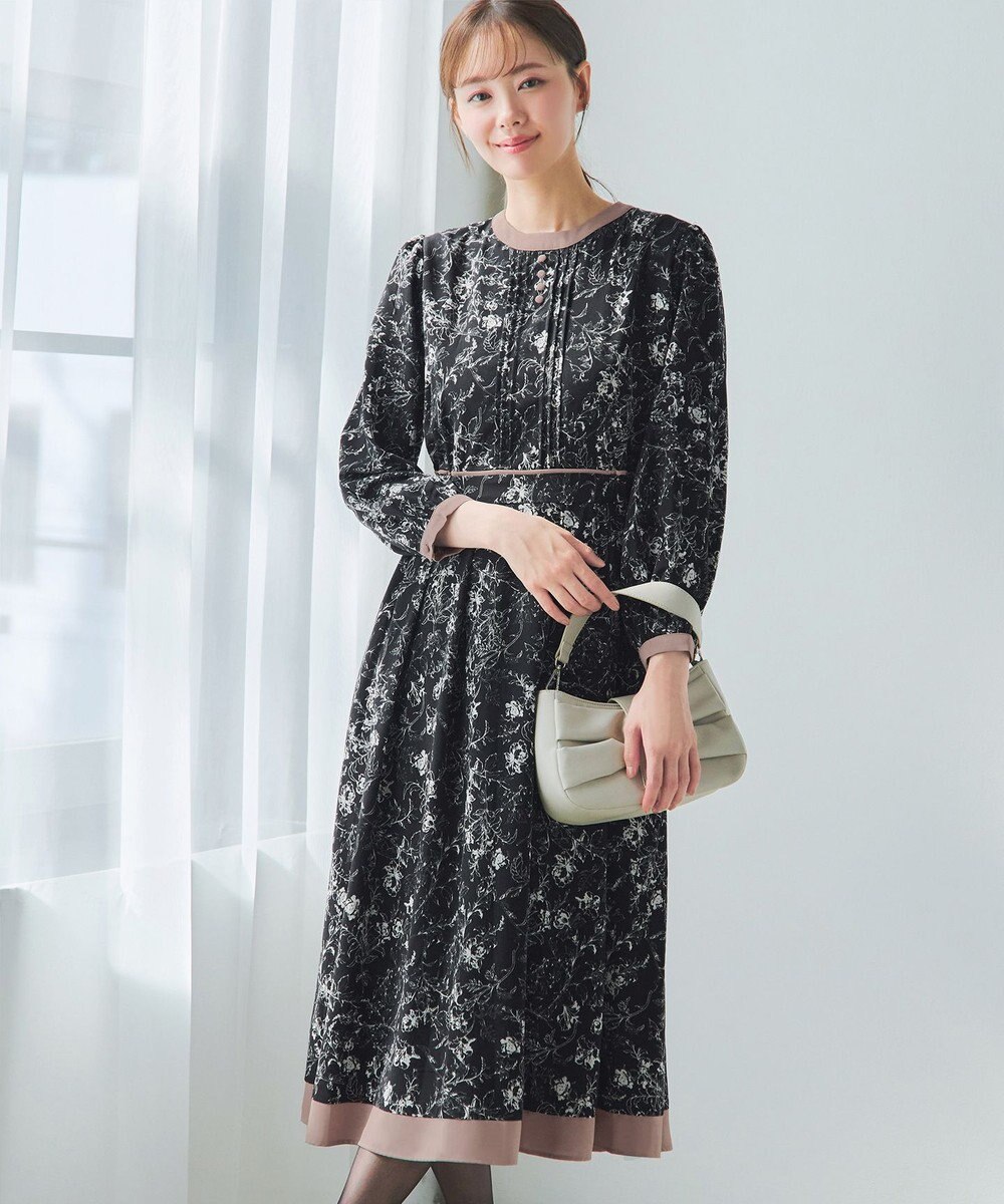 Tiaclasse L 【洗える】トワルドジュイ配色ワンピース 