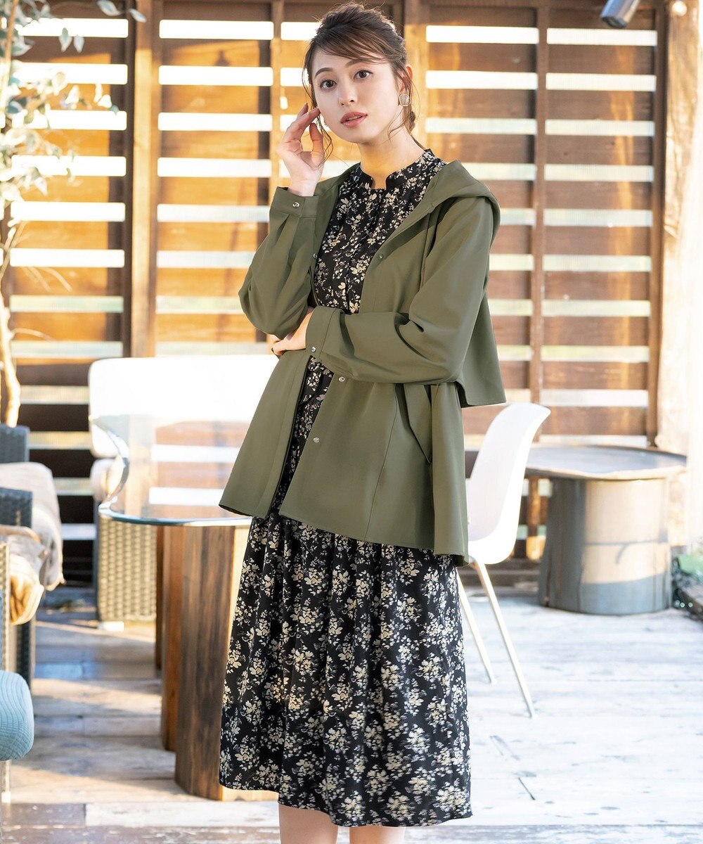 Tiaclasse 【洗える】花柄フレアワンピース 