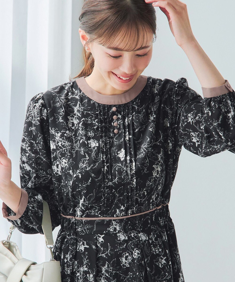 Tiaclasse L 【洗える】トワルドジュイ配色ワンピース 