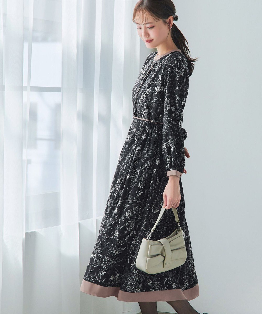 Tiaclasse L 【洗える】トワルドジュイ配色ワンピース 