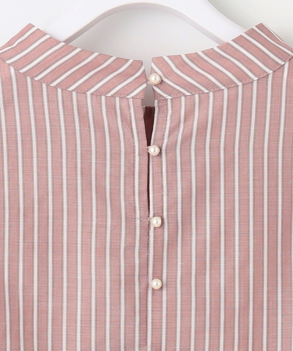 ANY SIS 【洗える】フェイクパールストライプ ブラウス 