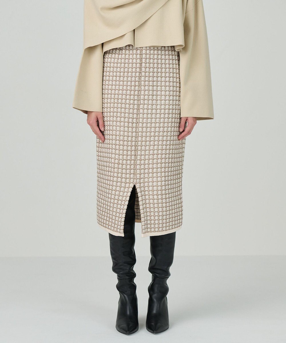 GRACE CONTINENTAL ツイードニットスカート 