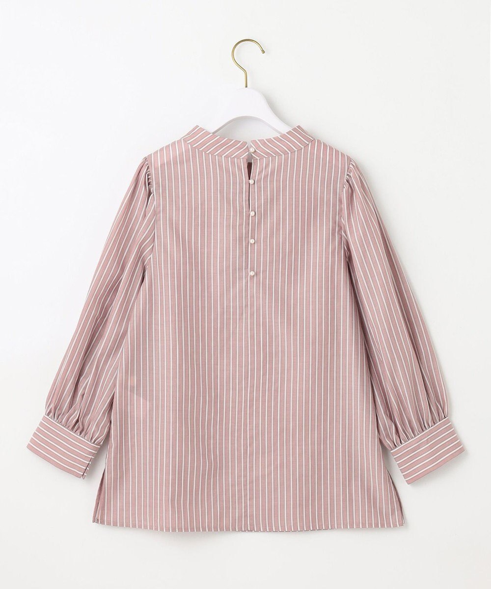 ANY SIS 【洗える】フェイクパールストライプ ブラウス 