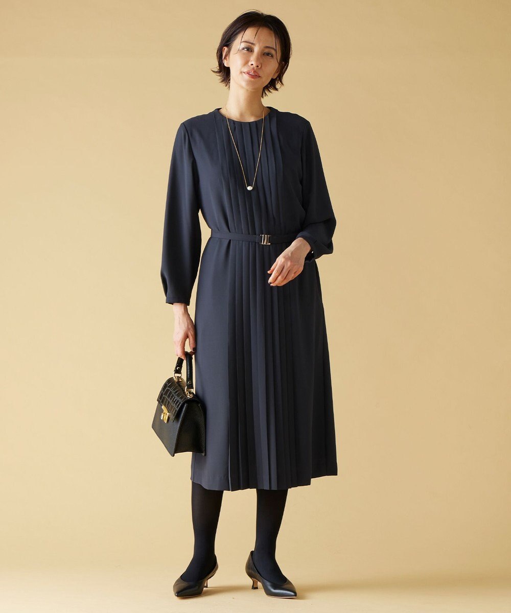 自由区 【洗える】ライトサテン ワンピース 