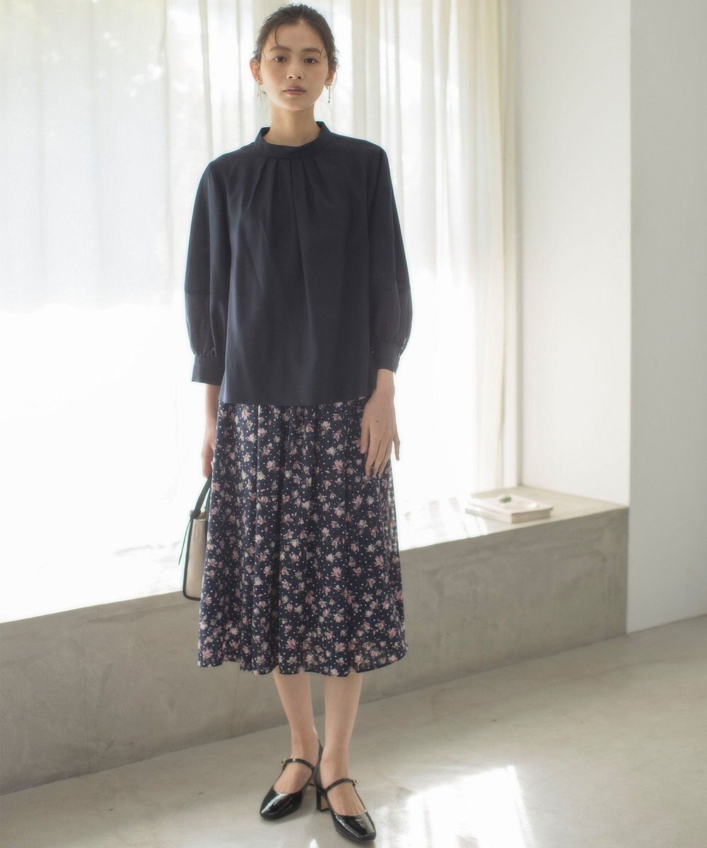 組曲 S リヨセルシャーティングハイネック ブラウス 