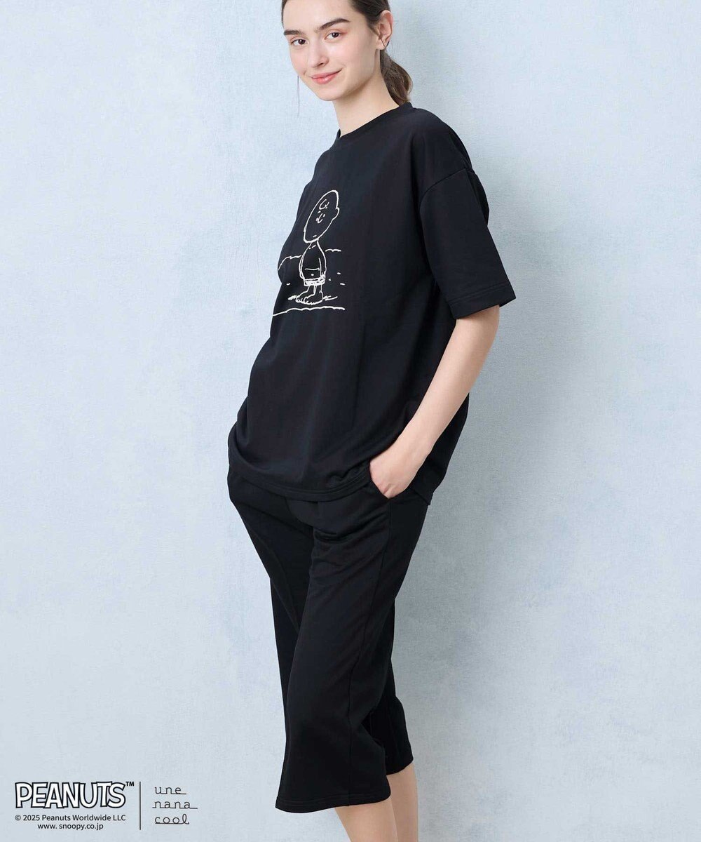 une nana cool 【綿100％】度詰コーマシルケットミニ裏毛パジャマ PEANUTS × une nana cool 