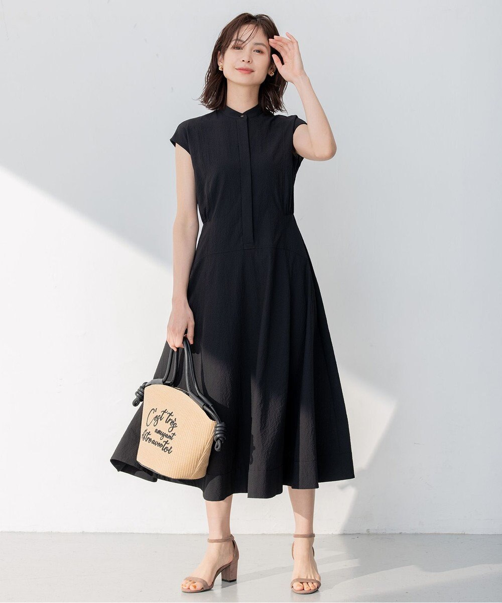 組曲 S 【WEB限定カラー・洗える】サッカーストレッチ ワンピース 