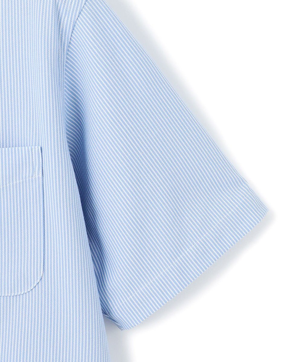 J.PRESS MEN 酷暑の清潔感もこれ一枚で【吸水速乾 / 抗菌防臭 / 防シワ】【J.PRESS OXFORD JERSEY】カノコインレイマイクロストライプ 半袖シャツ / B.D. 