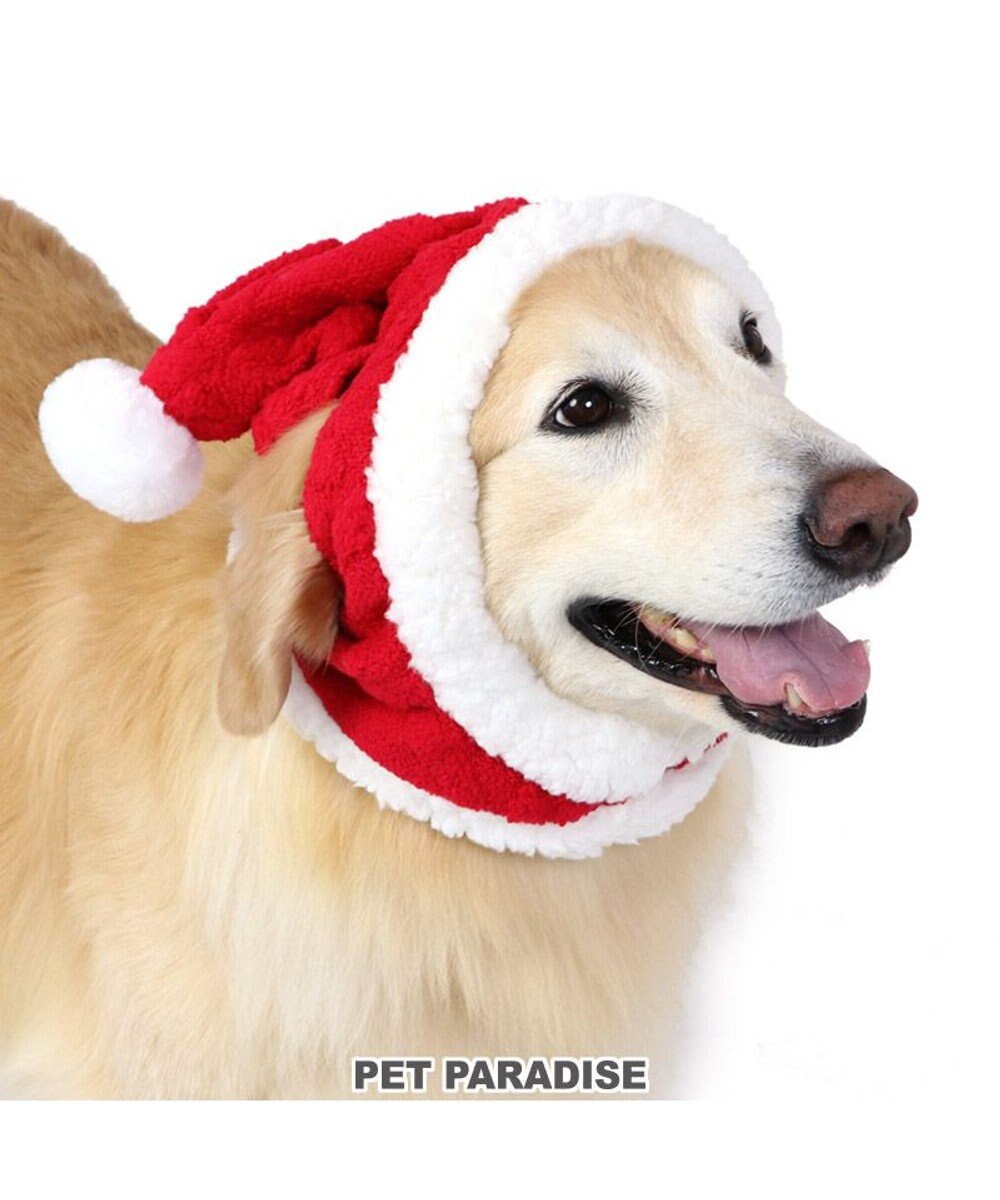 犬 帽子 クリスマス サンタ 【中型犬】【大型犬】 もこもこ, 赤, Ｍ