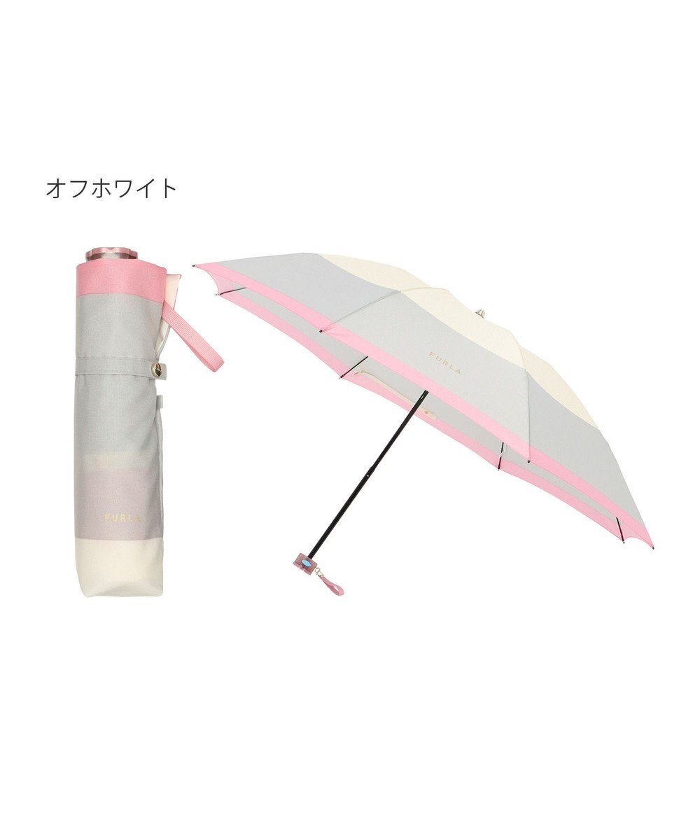 FURLA 【日本製】折りたたみ傘 カラーボーダー / MOONBAT
