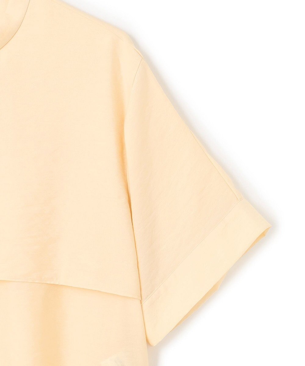 UNFILO シアーサテン ヨークブラウス 