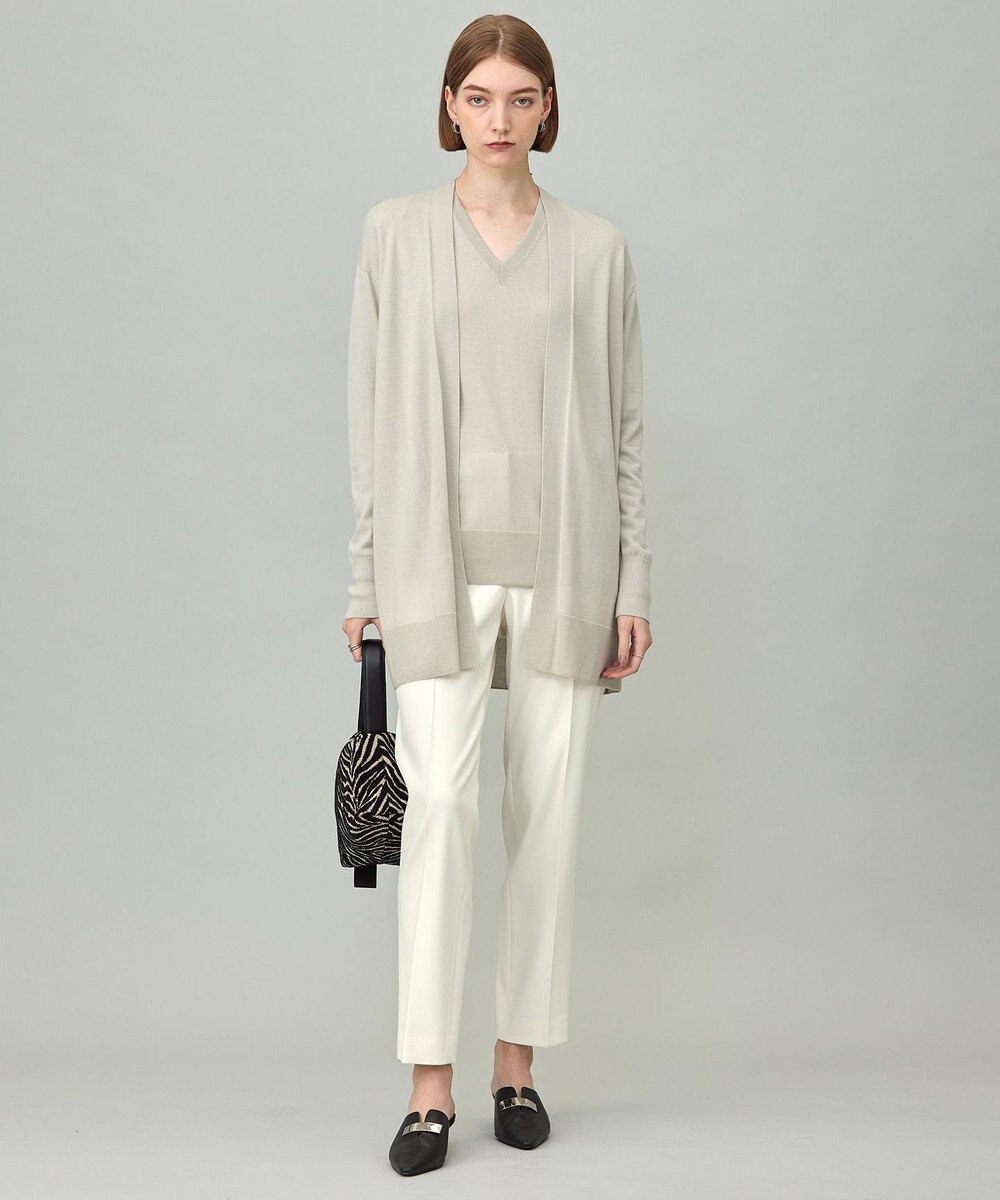 ICB L 【洗える】コンパクトファインウール Vネックニット 