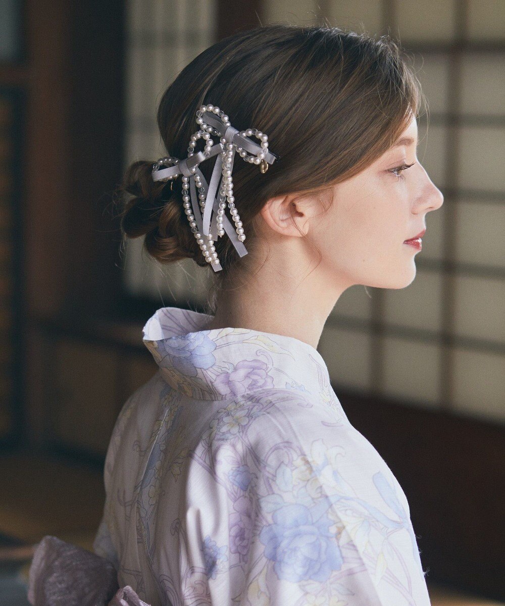 Maison de FLEUR パールリボン2SETクリップ 