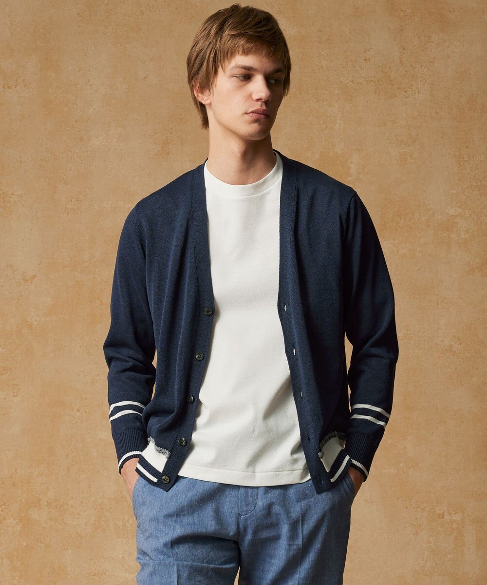 JOSEPH ABBOUD 【和紙ニット/日本素材・縫製/ 軽量/通気性/速乾性】和紙フライス Tシャツ 