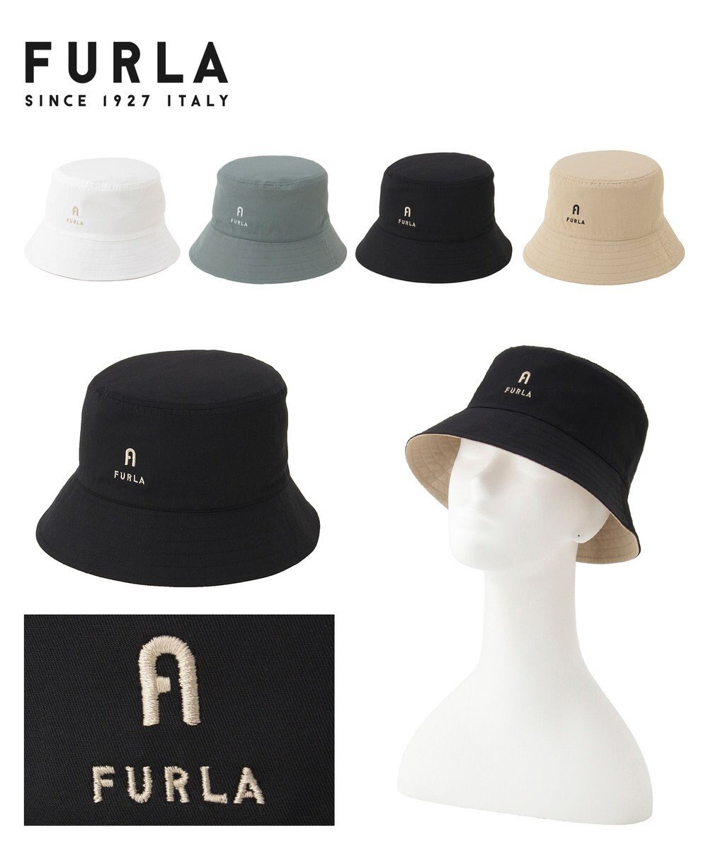 MOONBAT FURLA(フルラ)リバーシブルバケットハット 帽子 無地 UVカット 手洗い可能 