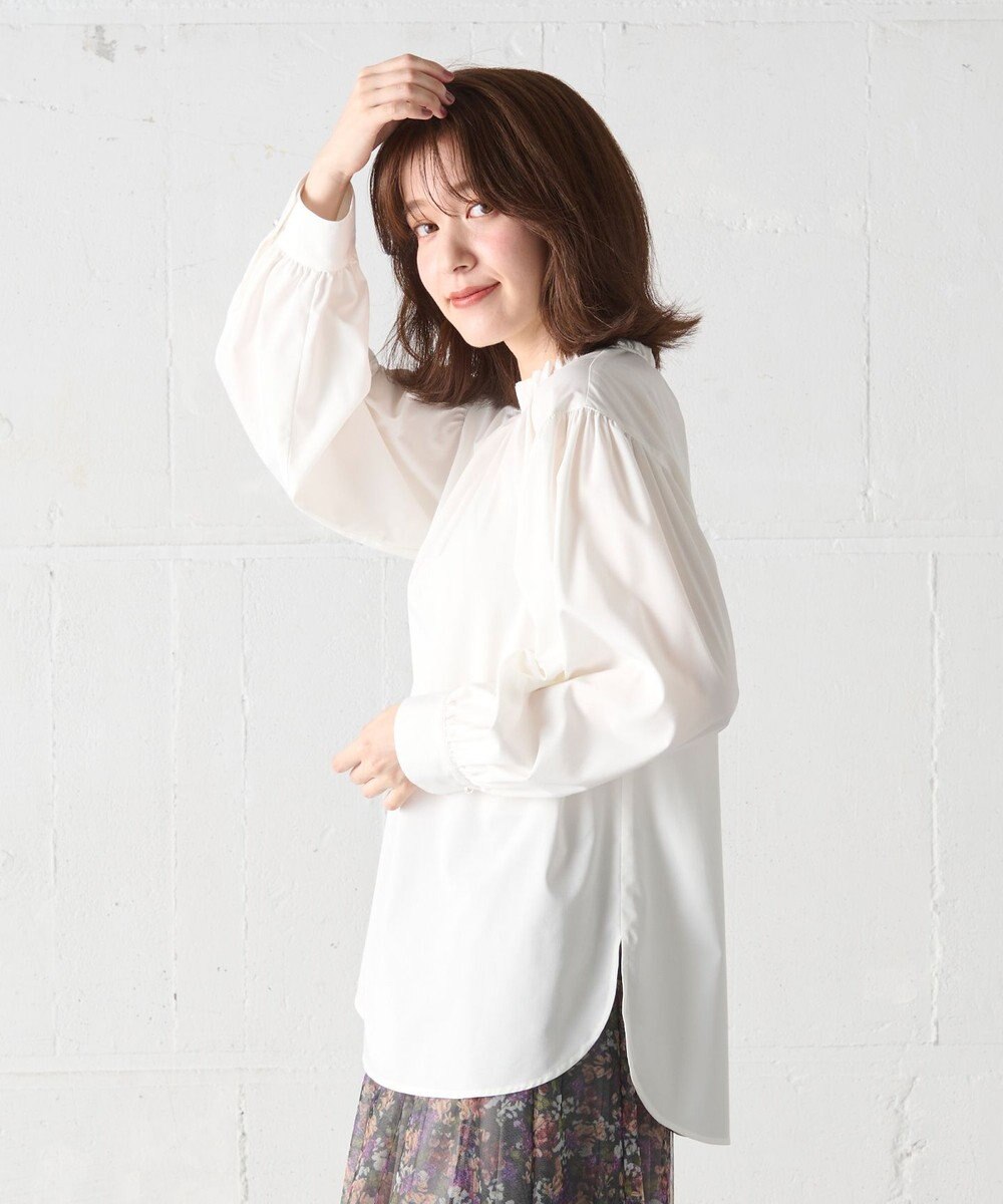 ANY 【UVカット/抗菌防臭/速乾】エニィファンクション　フリルモックブラウス 