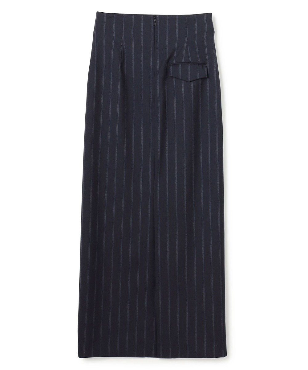 BEIGE， 【セットアップ対応】GEORGE / ウールストライプ ハイウエストスカート 