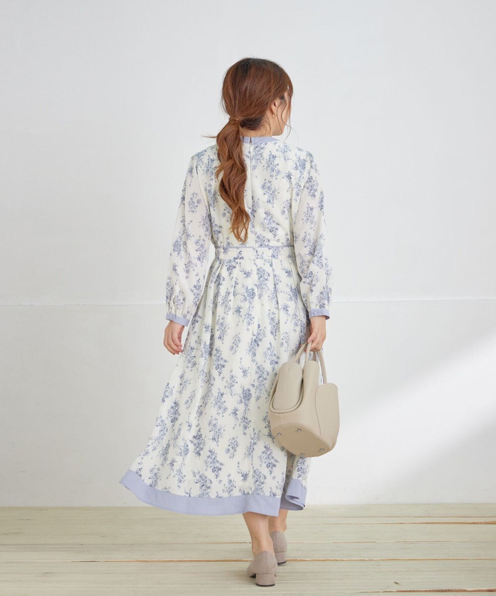 Tiaclasse 【洗える】トワルドジュイ配色ワンピース 