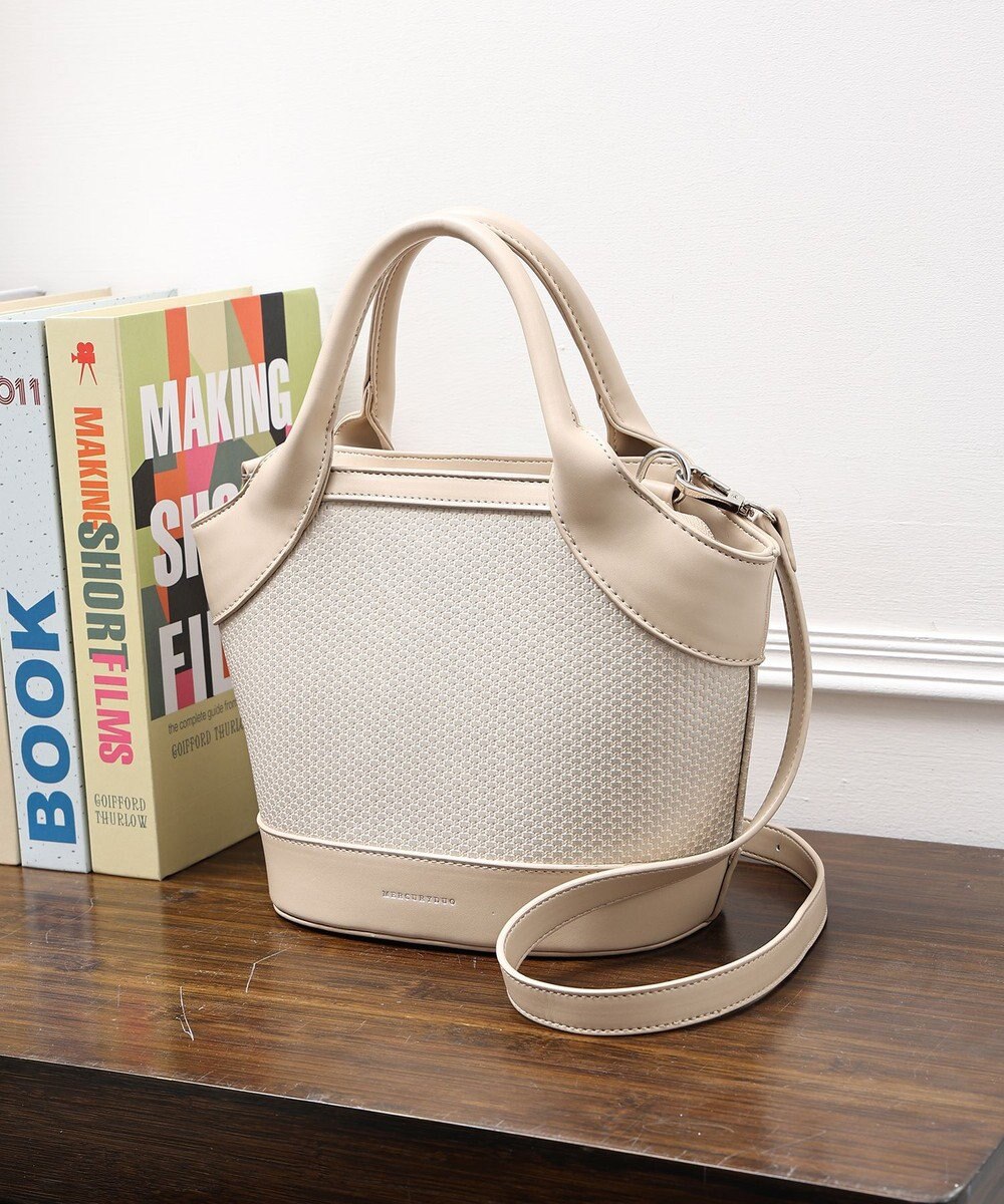 style code 【MERCURYDUO/マーキュリーデュオ】ミックスマテリアル　ハンドバッグ 
