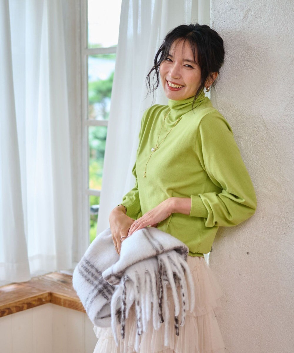 WEGO 【WEB限定/25年秋冬新作/洗濯OK/毛玉レス】タートルネックニット 