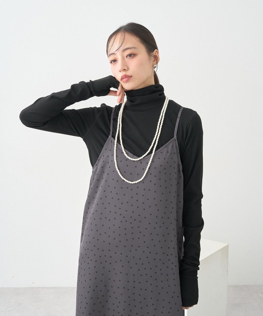 earth music&ecology リブタートルネックプルオーバー 