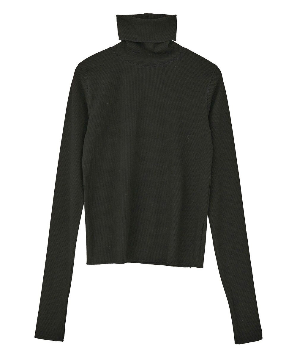 earth music&ecology リブタートルネックプルオーバー 