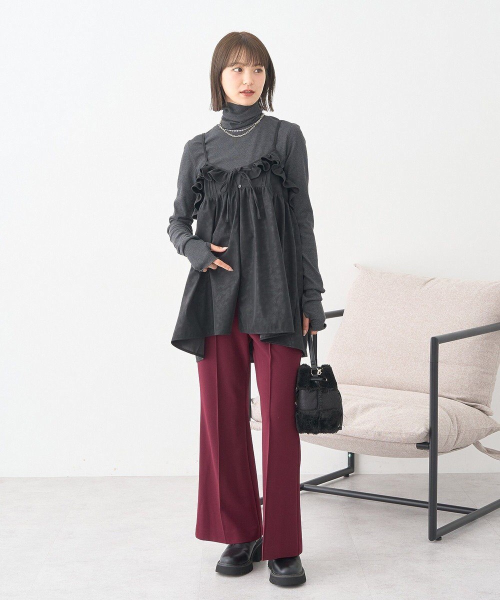 earth music&ecology リブタートルネックプルオーバー 