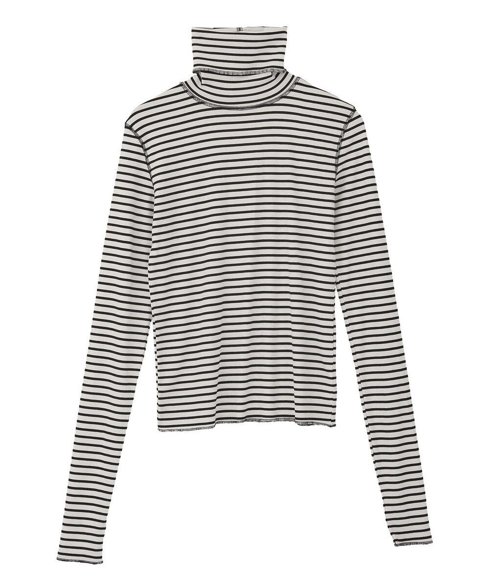 earth music&ecology リブタートルネックプルオーバー 