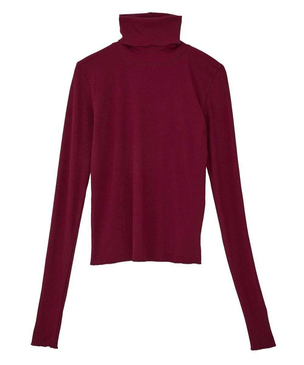 earth music&ecology リブタートルネックプルオーバー 