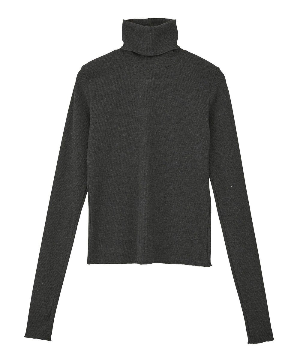 earth music&ecology リブタートルネックプルオーバー 