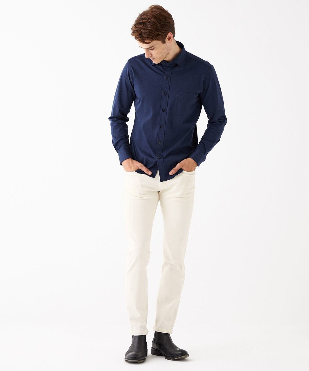 JOSEPH ABBOUD 【キングサイズ】コンパクトジャージーバーズアイ シャツ 