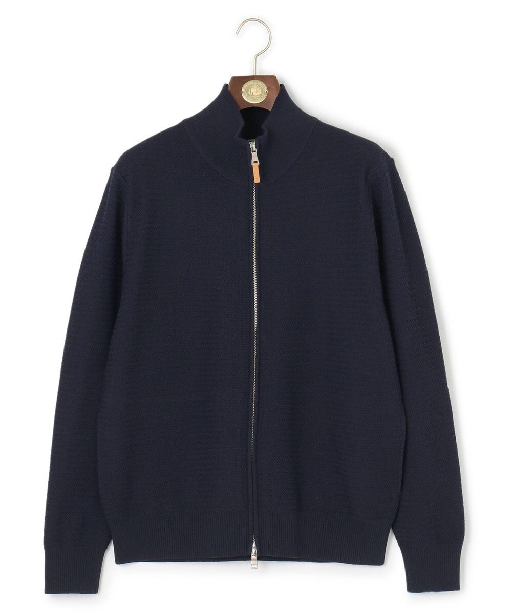 J.PRESS MEN 【KING SIZE】ハイツイストヘリンボン フルジップカーディガン 