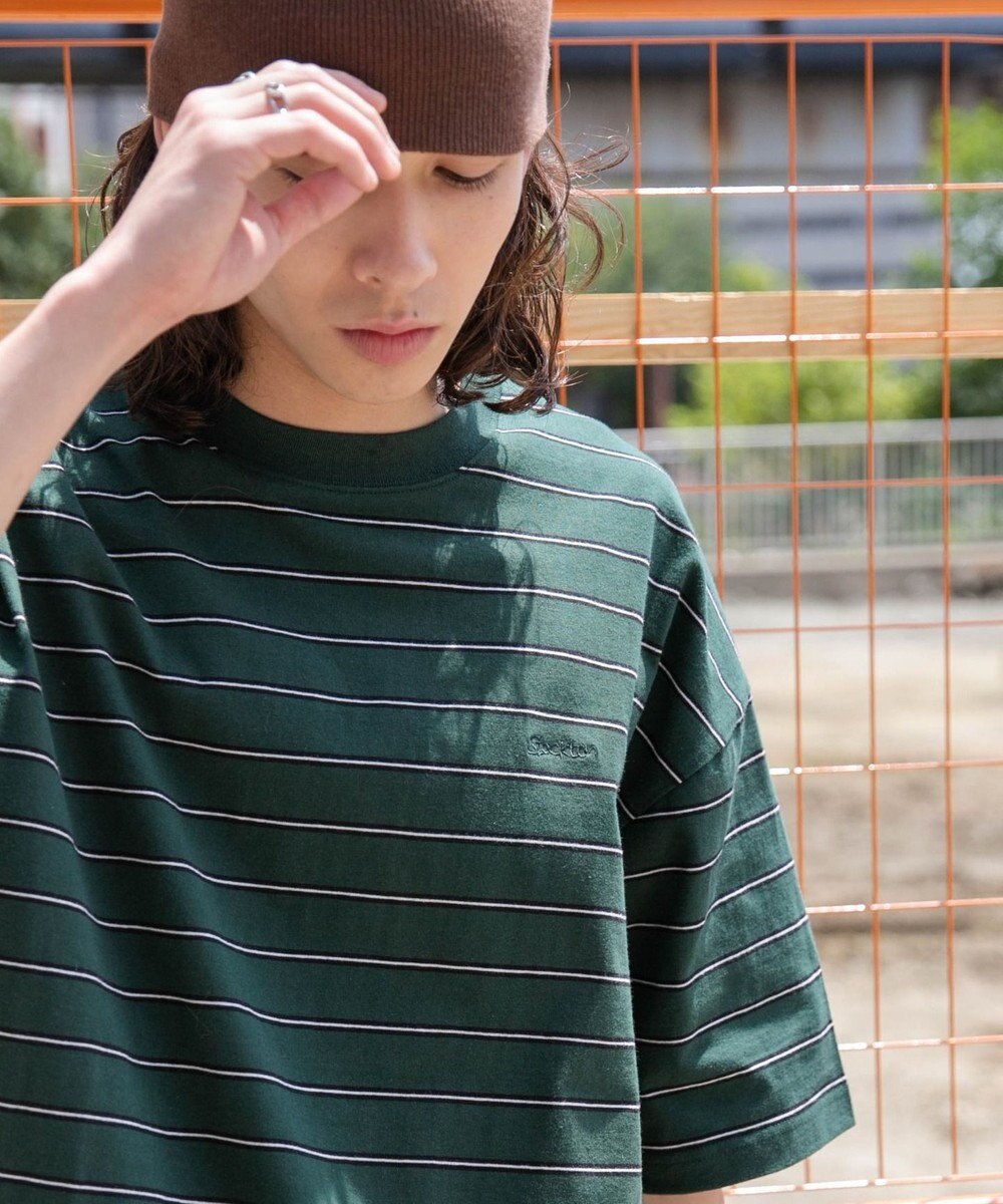 WEGO ワンポイントボーダーT 