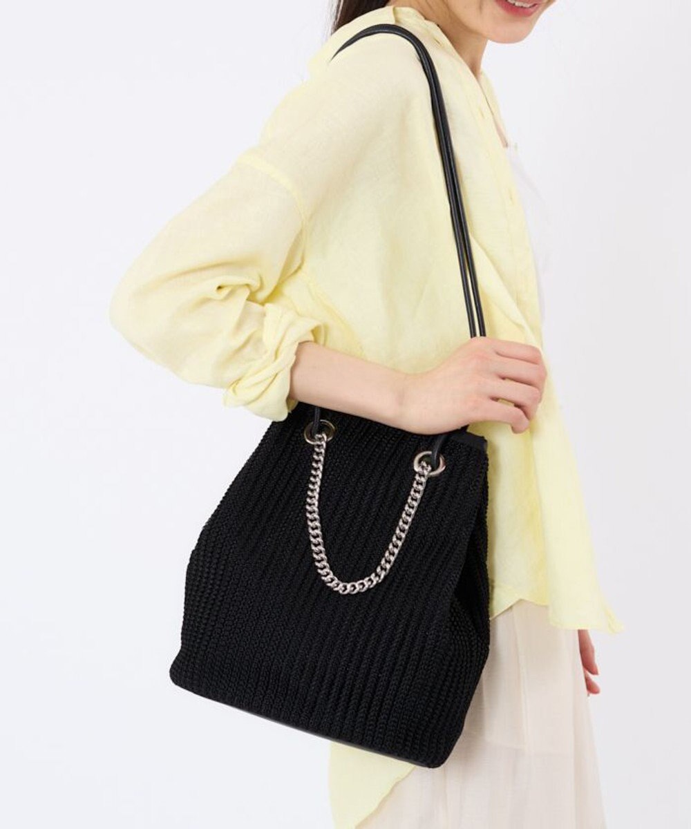 LeSportsac CHAIN CROCHET MED BUCKET/ブラッククロシェ 