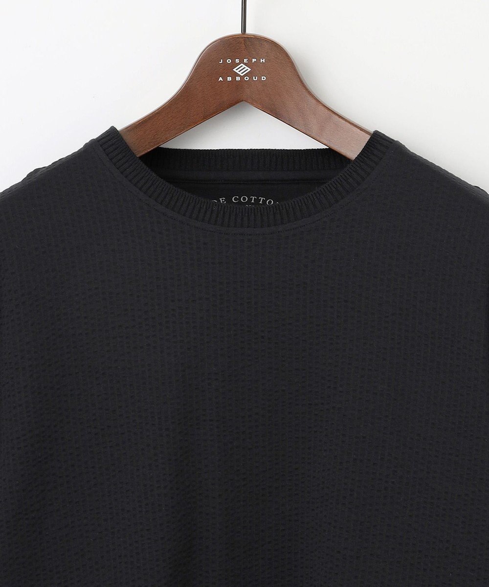 JOSEPH ABBOUD 【オリジナルオーガニックコットン使用】JOE COTTONサッカー クルーネック Tシャツ 