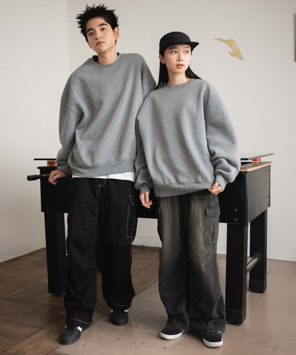 WEGO 【ユニセックス着用/MLXLサイズ展開/新色追加/裏起毛】スウェットプルオーバー 