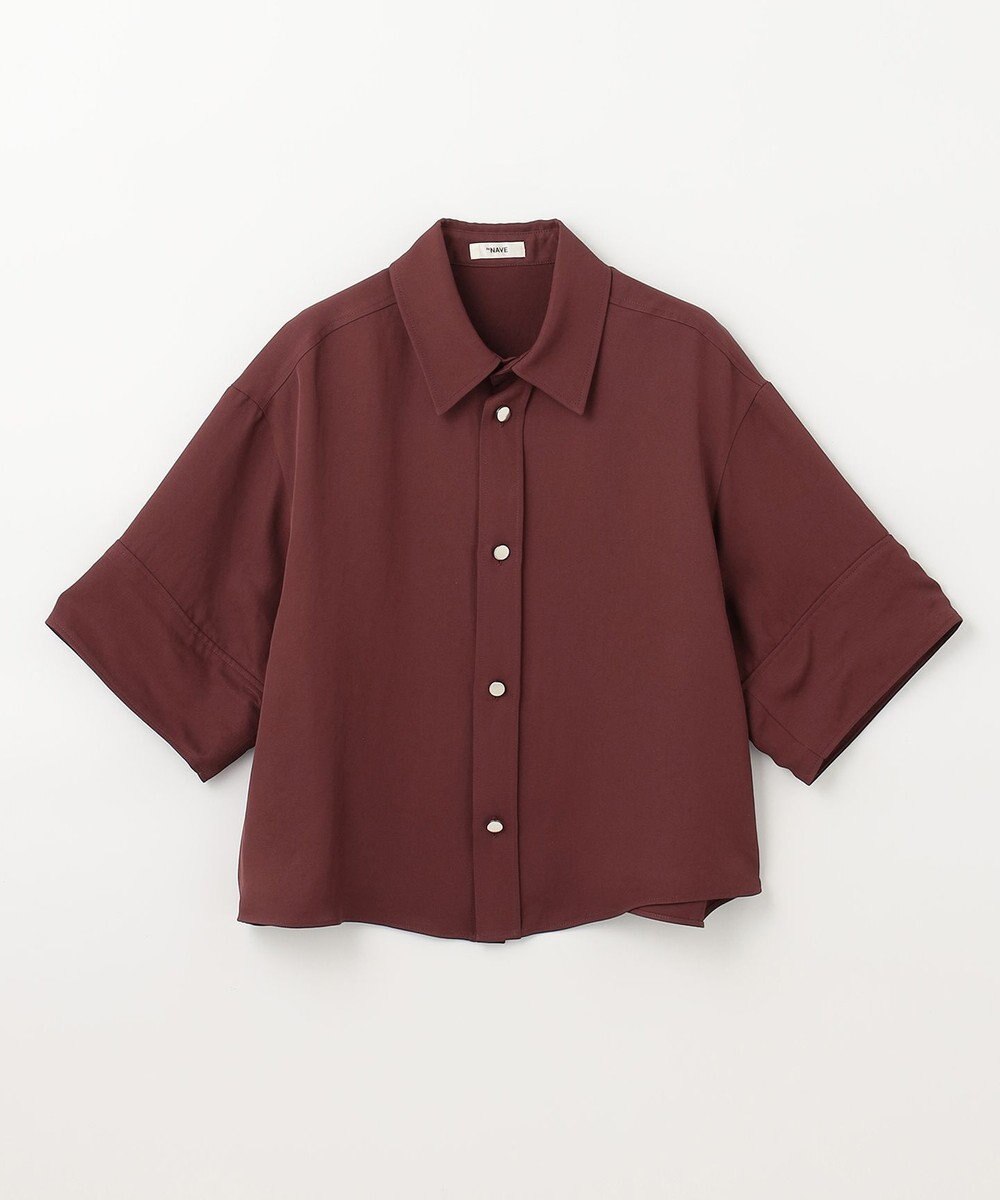 NAVE 【ReNAVE　洗える】アセテートギャバシャツ 