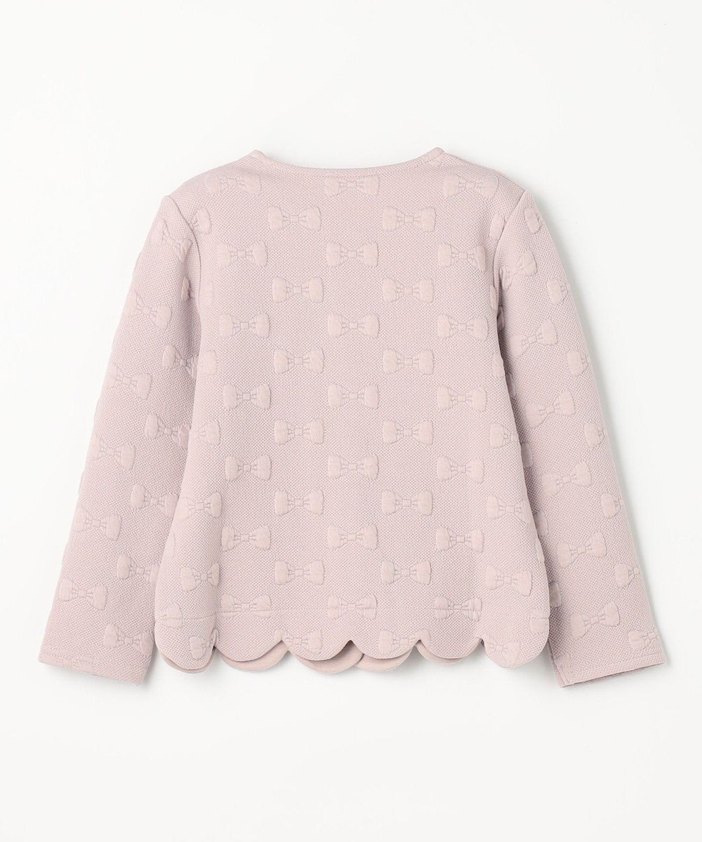 ANY KIDS リボン ジャガード カーディガン 