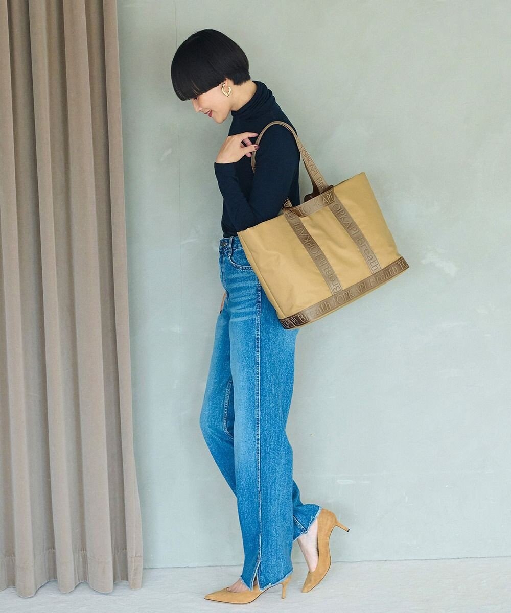 TOPKAPI 【Breath TOPKAPI】ナイロン ロゴテープ 2way ハンドル トートバッグ 